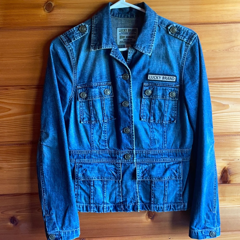 Jean jacket size large Lucky Brand